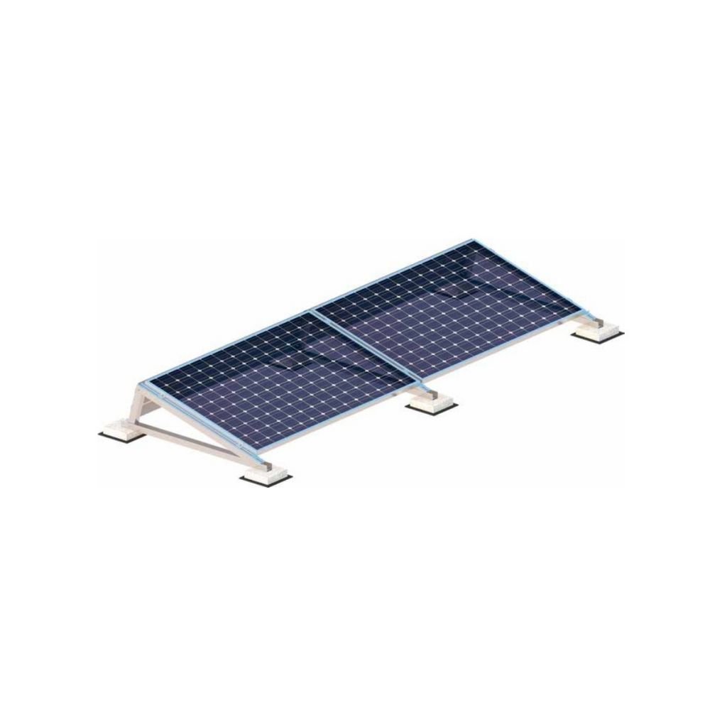 631 - Крепление солнечных панелей на плоской крыше - Kripter Ballast Fix - 7 панелей (плоская крыша)