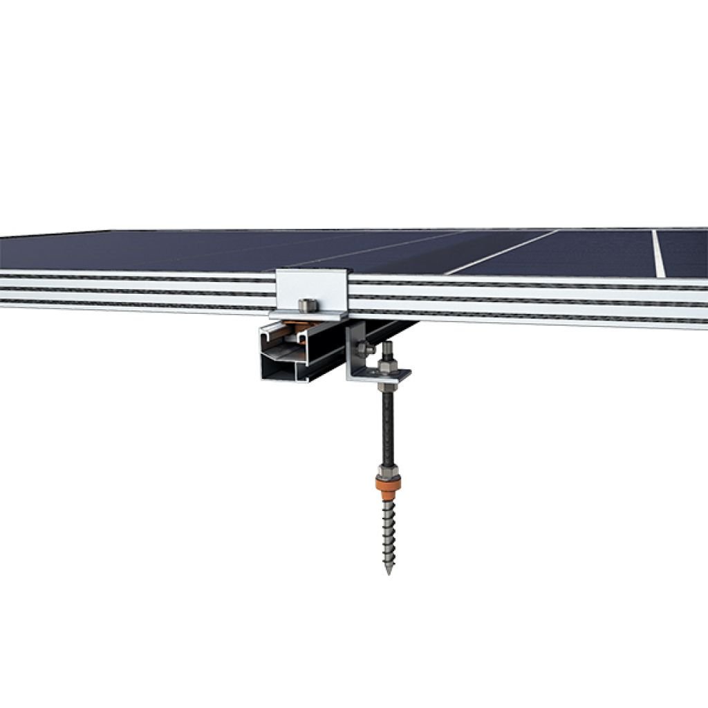 286 - Система крепления Kripter для 2 солнечных панелей на металлочерепицу